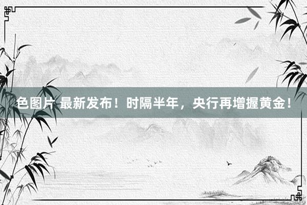 色图片 最新发布！时隔半年，央行再增握黄金！