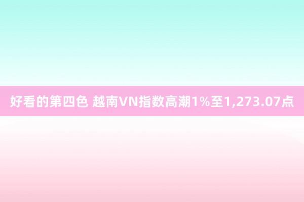 好看的第四色 越南VN指数高潮1%至1，273.07点