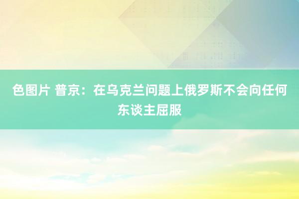 色图片 普京：在乌克兰问题上俄罗斯不会向任何东谈主屈服
