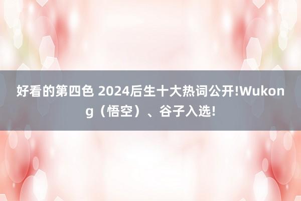 好看的第四色 2024后生十大热词公开!Wukong（悟空）、谷子入选!