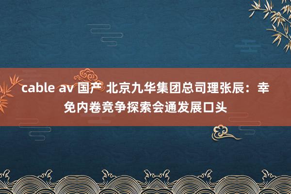 cable av 国产 北京九华集团总司理张辰：幸免内卷竞争探索会通发展口头
