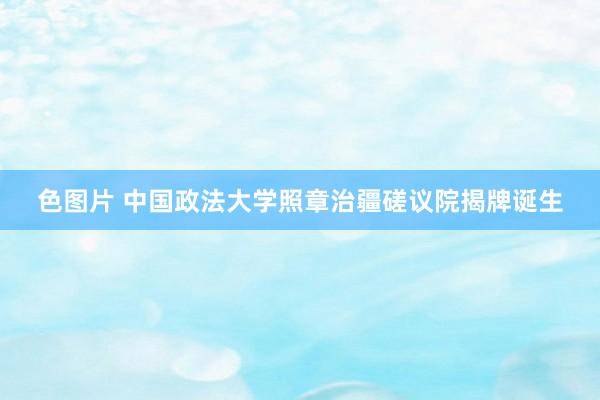 色图片 中国政法大学照章治疆磋议院揭牌诞生